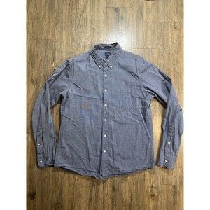 J.Crew Shirt Mens Large Slim Blue Long Sleeve Lightweight Cotton Chambray